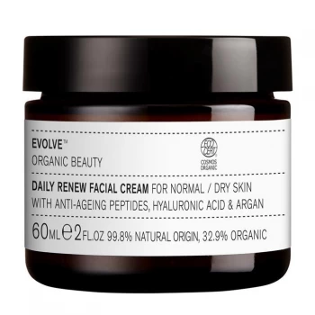 Image of Evolve Beauty Evolve Organic Beauty Daily Renew Facial Cream 60ml - White