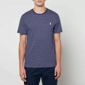 Image of Polo Ralph Lauren Mens Interlock Striped T-Shirt - French Navy/White - L
