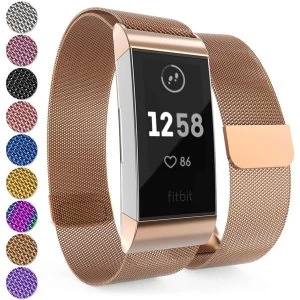 Image of Yousave Activity Tracker Milanese Metal Strap - Rose Gold