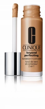 Image of Clinique Beyond Perfecting 2 in 1 Foundation and Concealer Cream Caramel
