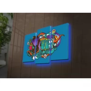 Image of 3PATDACT-25 Multicolor Decorative LED Lighted Canvas Painting (3 Pieces)