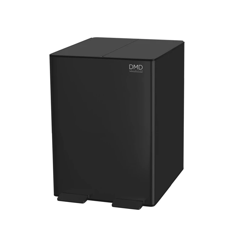 Image of DMD Collective Stainless Steel 30L Bin with 2 x 15L Buckets & Soft Closure in Black Unisex