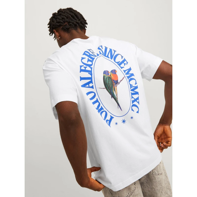 Image of Jack and Jones Back SS Tee - White White XL