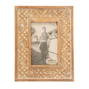 Image of Sass & Belle Geo Floral Carved Photo Frame