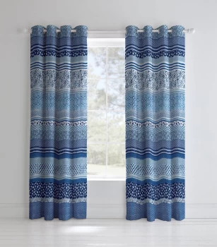 Image of Catherine Lansfield Santorini Eyelet Curtains