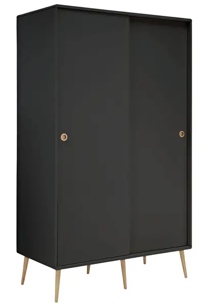 Image of Softline 2 Door Sliding Wardrobe - Black