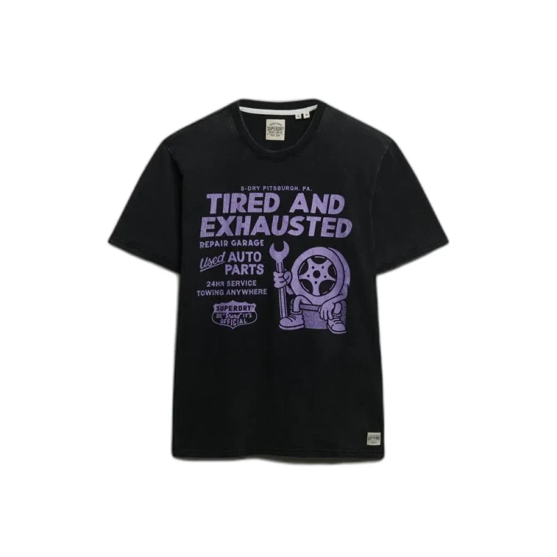 Image of Superdry Loose T-Shirt Superdry Local Business Noir Male S