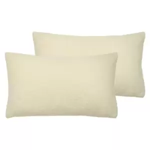 Image of Evans Lichfield Malham Twin Pack Polyester Filled Cushions Ivory 30 x 50cm