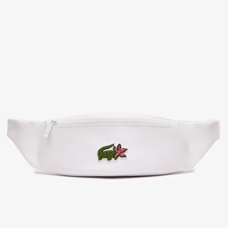 Image of Lacoste Netflix Croc Print Waist Bag - White White One Size