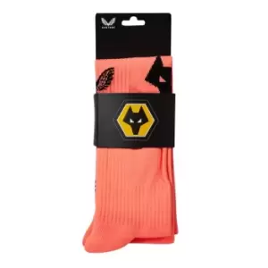Image of Castore Wolverhampton Wanderers Third Goalkeeper Socks - Pink
