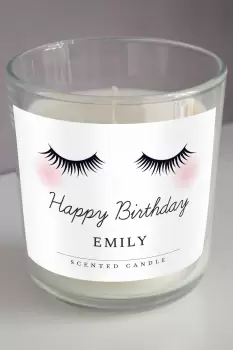 Image of Personalised Eyelashes Scented Jar Candle