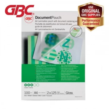 Image of Original Acco GBC Laminating Pouch A4 125micron High Speed Pack of