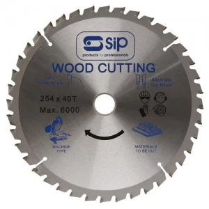 Image of SIP 06128 10" 254 x 30mm TCT40 Circular Saw Blade