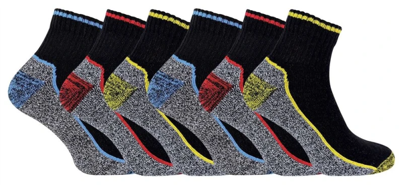 Image of Sock Snob Mens SHORT Bamboo Work Socks 6-11 UK - 6-11 UK / 6 Pairs