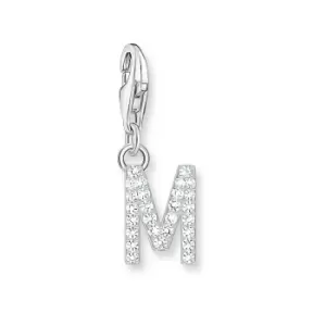 Image of THOMAS SABO Silver Zirconia Letter M Charm