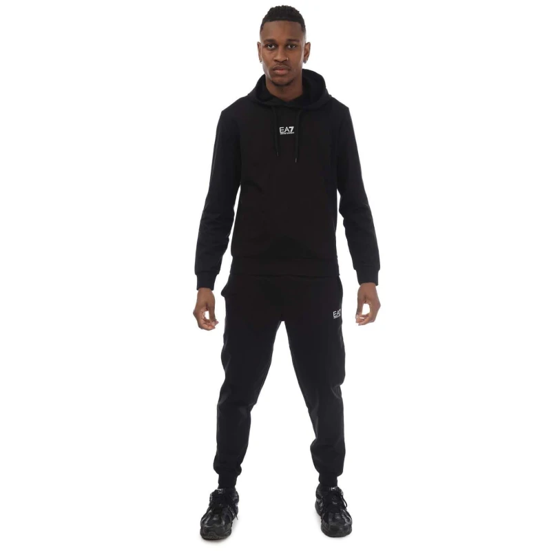 Image of EA7 Core Identity Cotton Tracksuit Black male XL