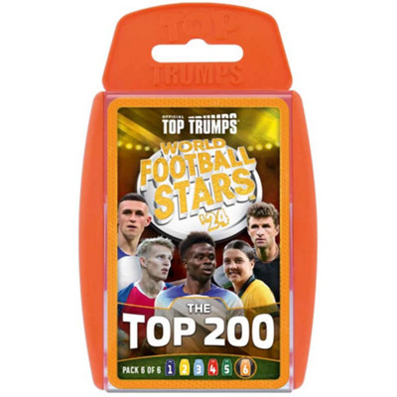Image of World Football Stars Top 200 Top Trumps - Pack 6 One Colour W3O3U Unisex