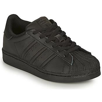 Image of adidas SUPERSTAR C boys's Childrens Shoes Trainers in Black