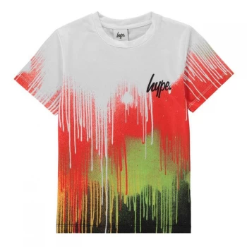 Image of Hype Rainbow Drips Kids T-Shirt - Multi
