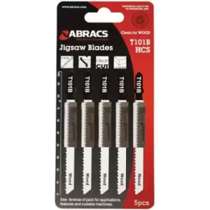 Image of Jigsaw Blade Wood T101B (5 Pack) - Abracs