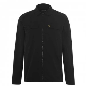 Image of Lyle and Scott Cotton Twill Over Shirt - Jet Black Z865