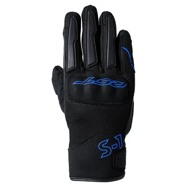 Image of RST S1 Mesh Gloves Black Grey Neon Blue Size 8