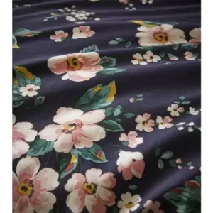 Image of Cath Kidston Spitalfields Navy 200TC 100% Cotton Single Reversible Duvet Cover Set Bedding Bed Set - Navy