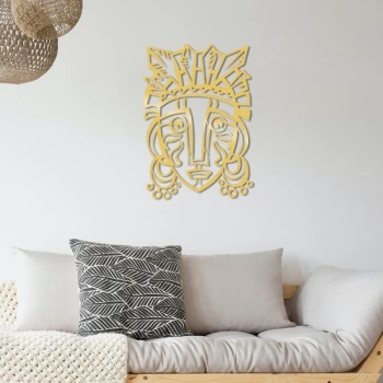 Image of Redempt?on Metal Decor - Gold Gold Decorative Metal Wall Accessory