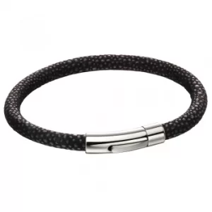 Image of Fred Bennett Stainless Steel Black And Blue Textured Fabric...