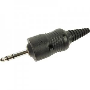 Image of 6.35mm audio jack Plug straight Number of pins 3 Stereo Black Cliff CL2075S