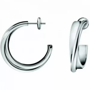 Image of Ladies Calvin Klein Stainless Steel Coil Earrings