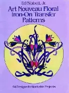 Image of art nouveau floral iron on transfer patterns