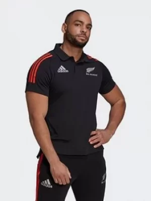 Image of adidas All Blacks Primeblue Rugby Polo Shirt, Black, Size XS, Men