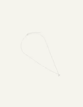 Image of Accessorize Womens Sterling Silver Sparkle Flower Pendant Necklace, Size: 20cm