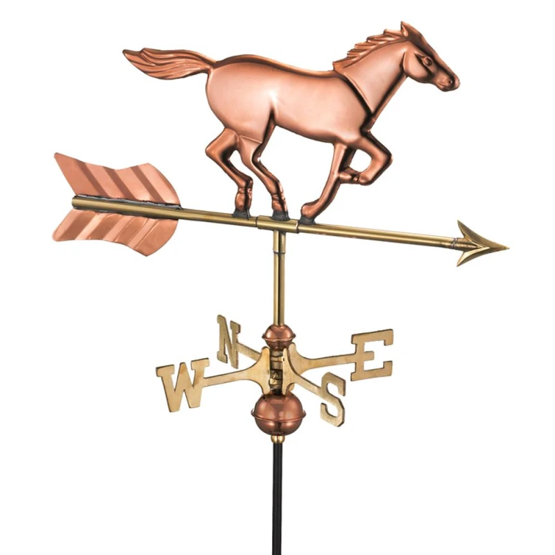 Image of Good Directions Cottage Horse Copper Weathervane - H63 x W53 x L28cm Copper Unisex