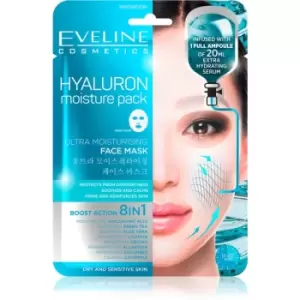 Image of Eveline Cosmetics Hyaluron Moisture Pack Super Hydrating Soothing Sheet Mask