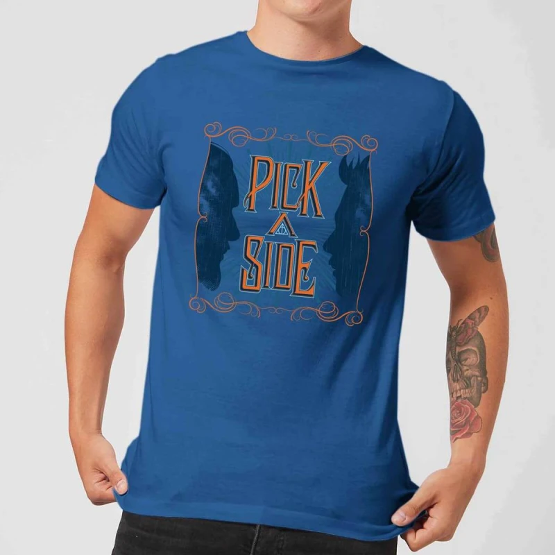 Image of Fantastic Beasts Pick A Side Men's T-Shirt - Royal Blue - S