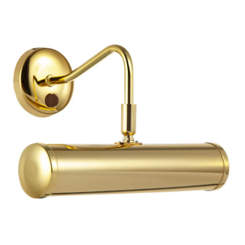 Image of Happy Homewares Classic Traditional Picture Wall Light In Polished Gold With Switch Button