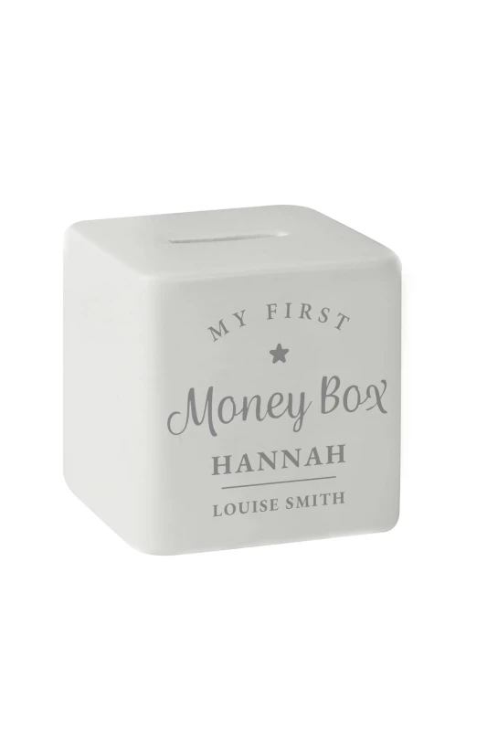 Image of Personalised Memento Company Personalised Message My First Ceramic Money Box