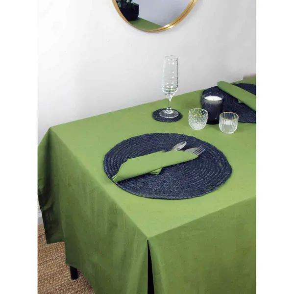 Image of Esselle Avon 100% Cotton 140X240cm Olive Colour Tablecloth