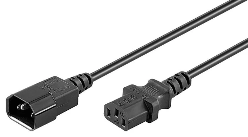 Image of Microconnect PE040620 power cable Black 2m C13 coupler C14 coupler