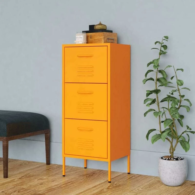 Image of VIDAXL Storage Cabinet Mustard Yellow 42.5x35x101.5cm Steel Vidaxl 8720286564943