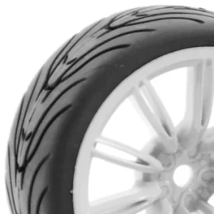 Image of Fastrax 1/10 Street/Tread Tyre 20Sp White Wheel