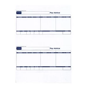 Image of Custom Forms 1 Part Inkjet Laser Payslip Pack of 500 Sheets