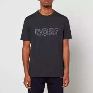 Image of BOSS Athleisure 9 Logo Cotton-Blend T-Shirt - S