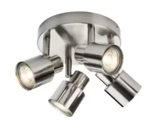 Image of KnightsBridge 230V GU10 Quad Spotlight - Brushed Chrome