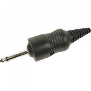 Image of 6.35mm audio jack Plug straight Number of pins 2 Mono Black Cliff CL2075