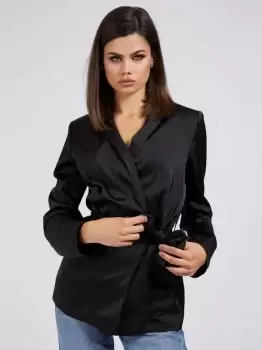 Image of Guess Satin Belted Blazer