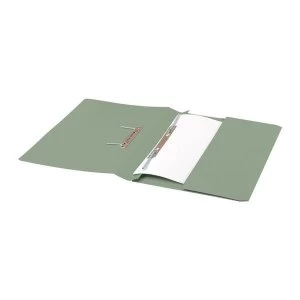 Image of 5 Star Foolscap Transfer Spring File With Pocket 285gsm Green Pack of 25