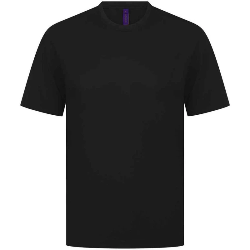 Image of Henbury Mens CoolPlus Moisture Wicking T-Shirt in Black Size: XS Black Male XS